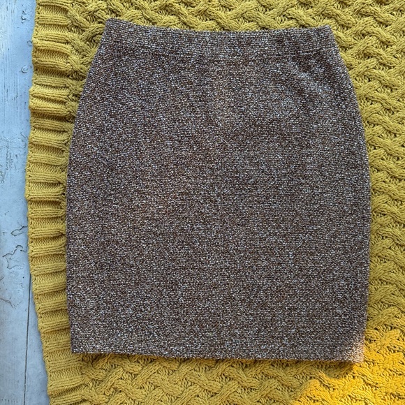 Vintage St. John Collection Knits By Marie Gray Skirt Beige Brown Black Size 4 - Picture 1 of 5